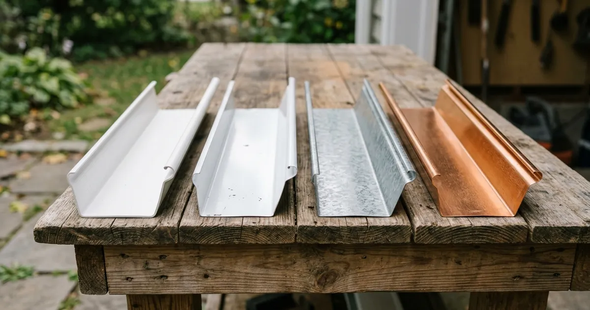 Gutter Material Comparison: Aluminum vs. Steel vs. Copper vs. Vinyl